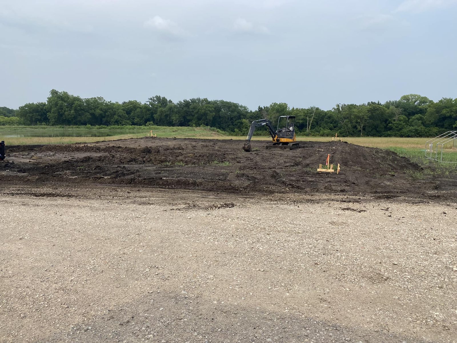 Cleared and graded land