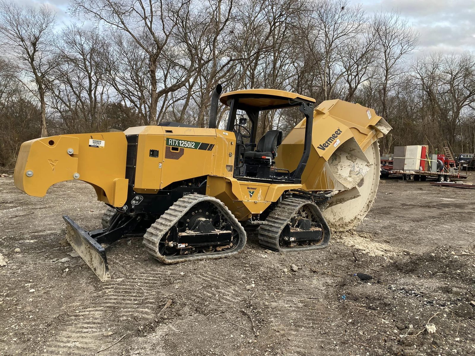 Track loader at work