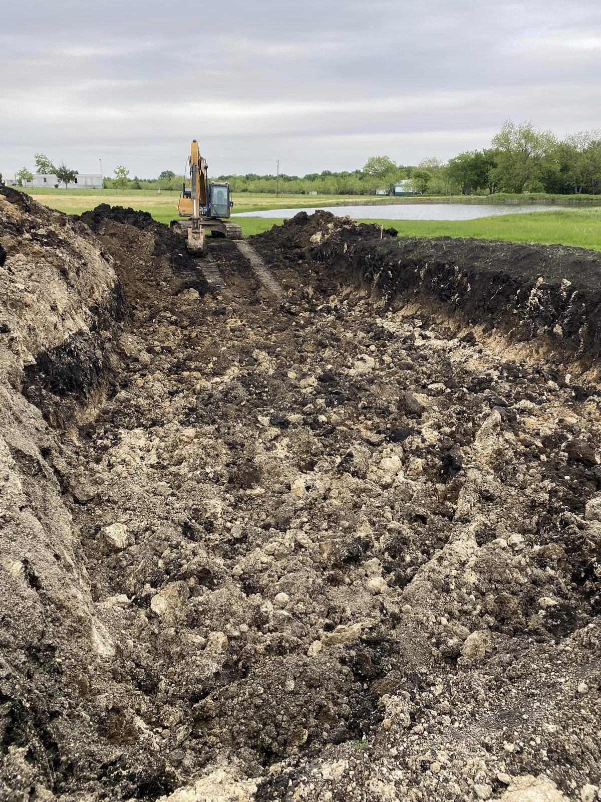 Excavator digging