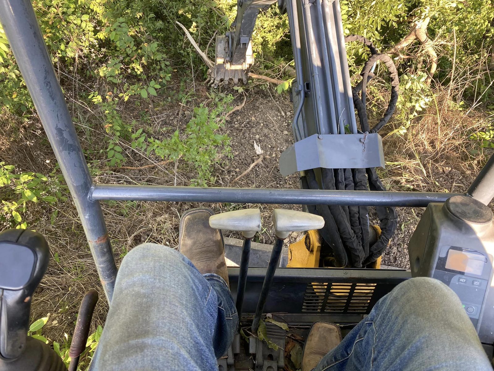 View from the excavator cab
